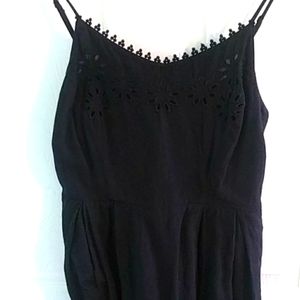 Black dress with sweet embroidered details